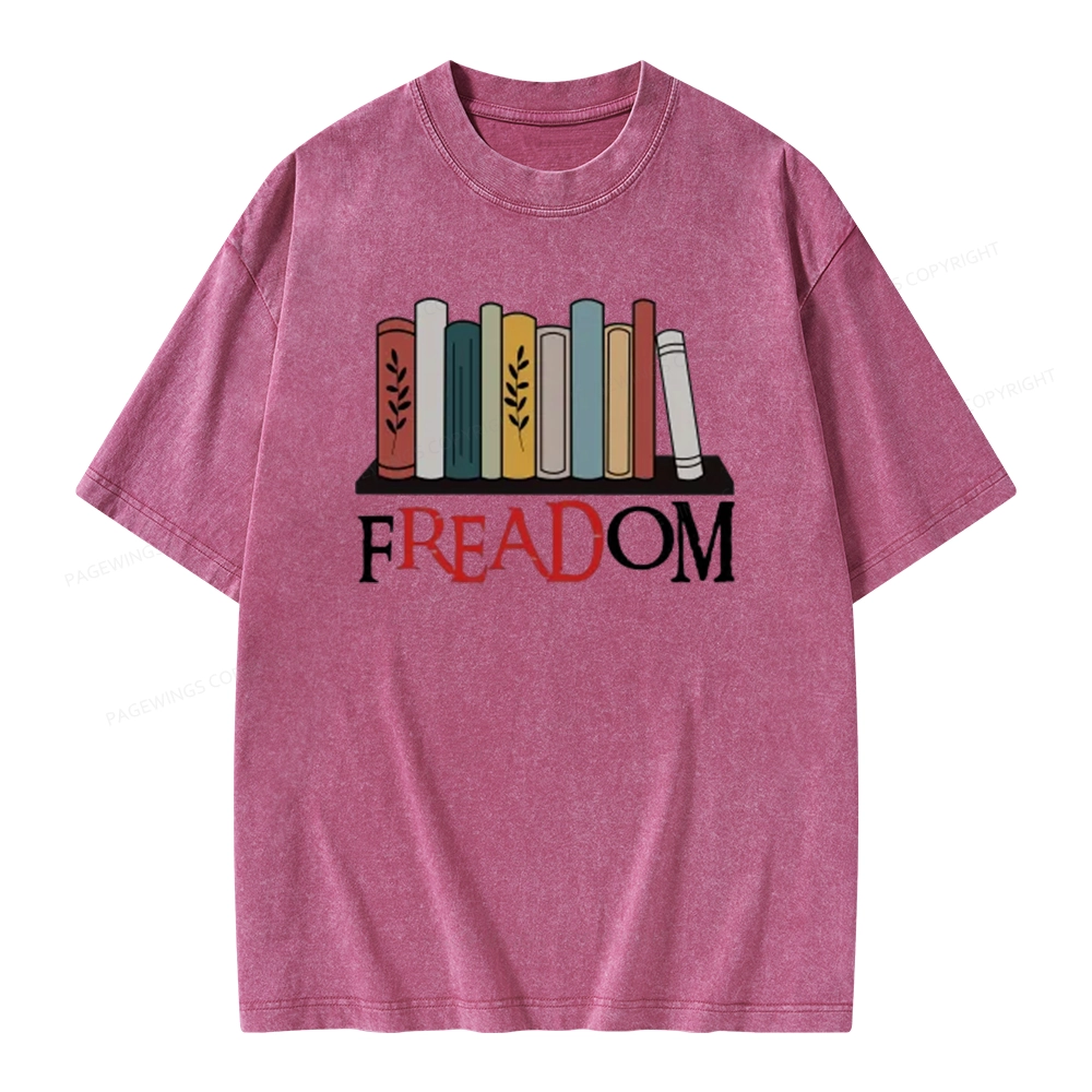 Pagewings Banned Books Unisex Washed T-shirt