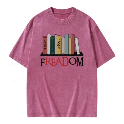 Pagewings Banned Books Unisex Washed T-shirt
