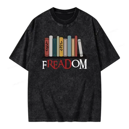 Pagewings Banned Books Unisex Washed T-shirt