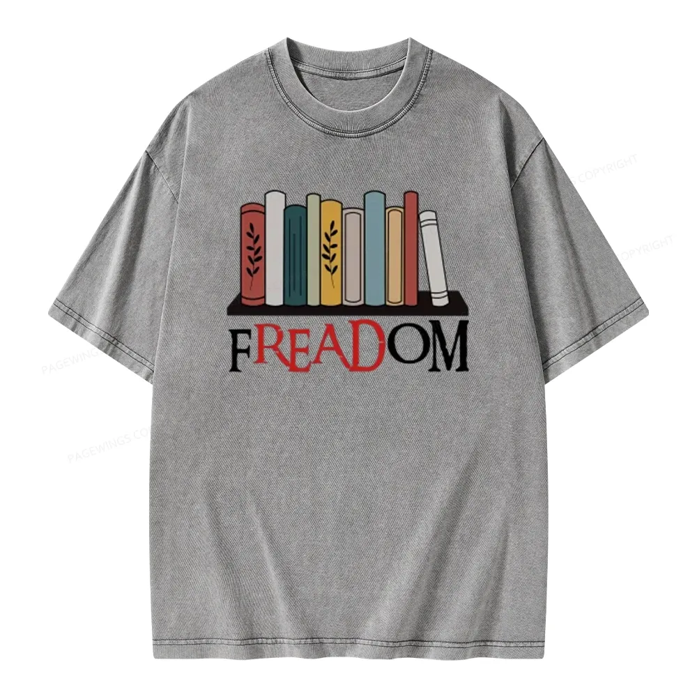 Pagewings Banned Books Unisex Washed T-shirt