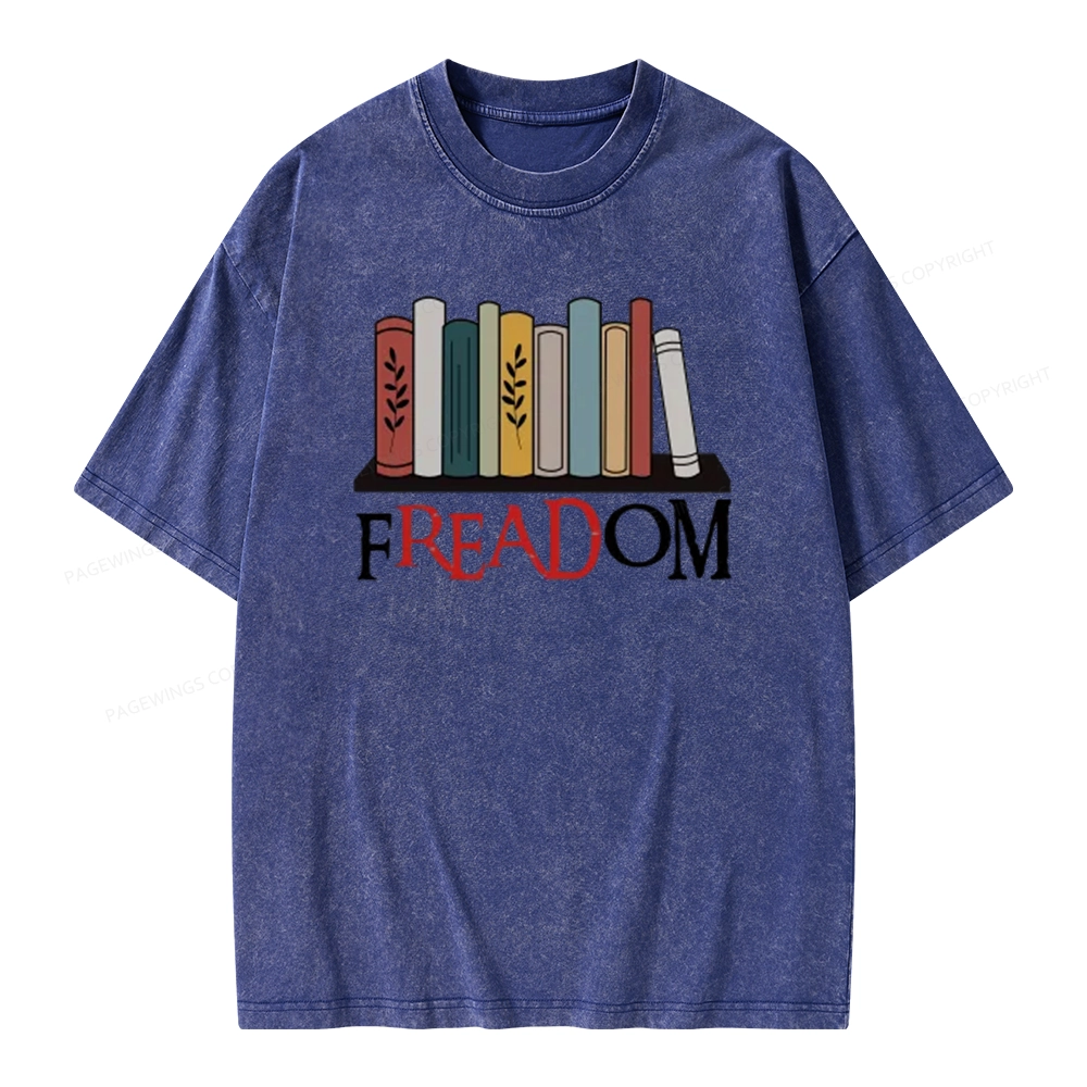 Pagewings Banned Books Unisex Washed T-shirt
