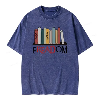 Pagewings Banned Books Unisex Washed T-shirt