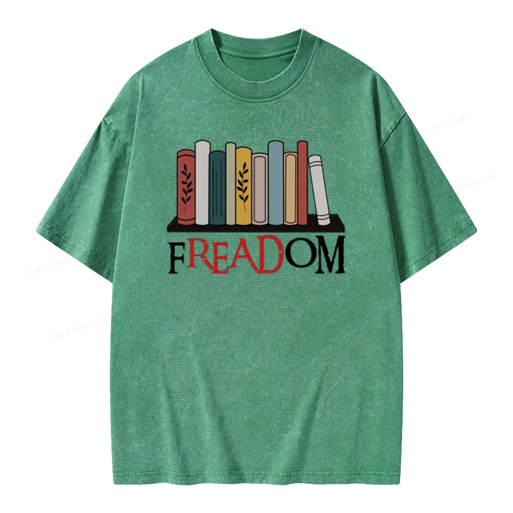 Pagewings Banned Books Unisex Washed T-shirt