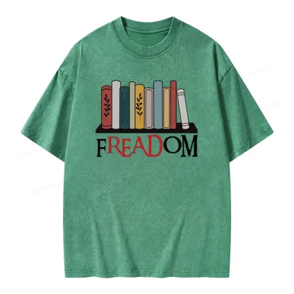 Pagewings Banned Books Unisex Washed T-shirt