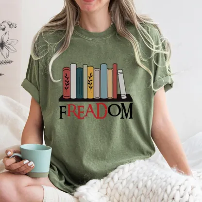 Pagewings Banned Books Unisex Washed T-shirt