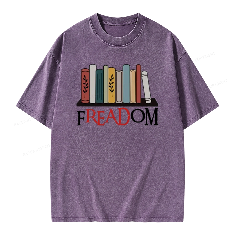 Pagewings Banned Books Unisex Washed T-shirt