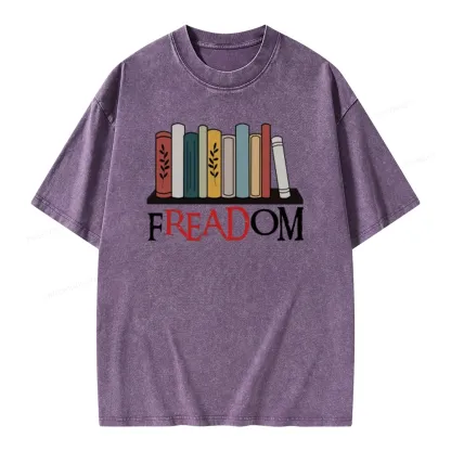 Pagewings Banned Books Unisex Washed T-shirt