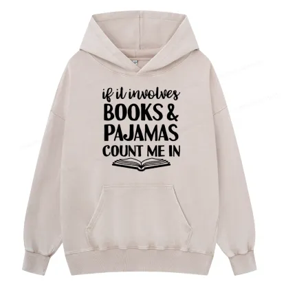 Pagewings Books And Pajamas Unisex Washed Hoodie