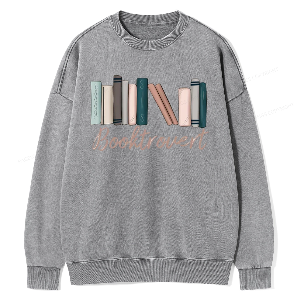 Pagewings Booktrovert Unisex Washed Sweatshirt