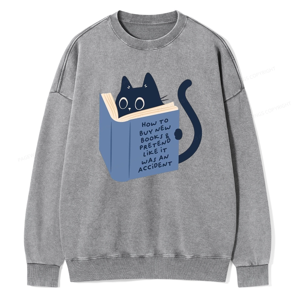 Pagewings How To Buy New Books Unisex Washed Sweatshirt
