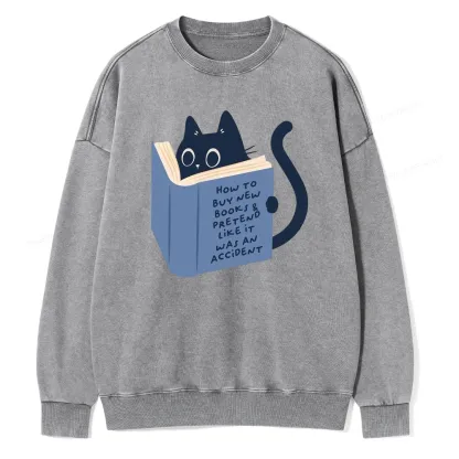 Pagewings How To Buy New Books Unisex Washed Sweatshirt