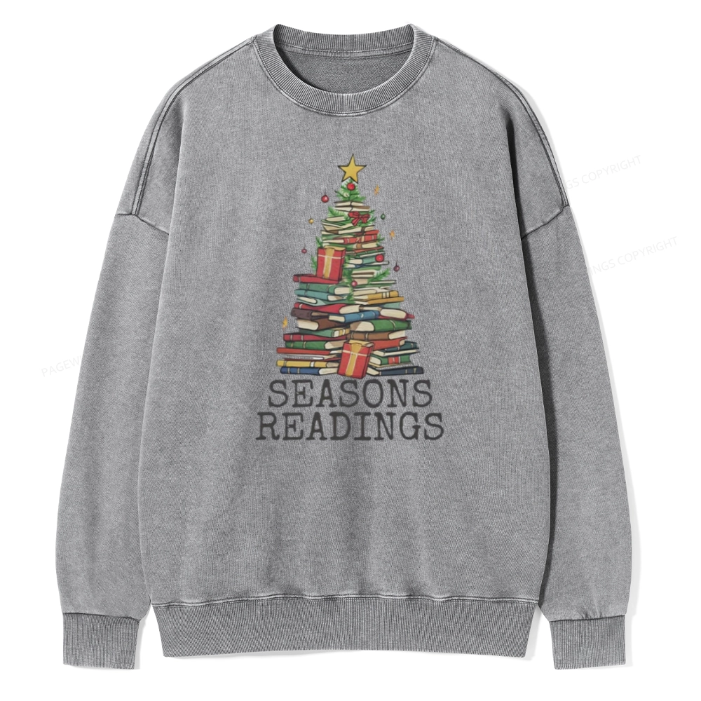 Pagewings Seasons Readings Unisex Washed Sweatshirt