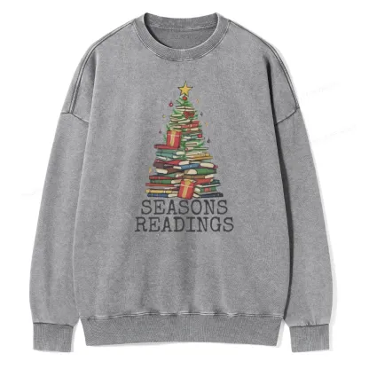 Pagewings Seasons Readings Unisex Washed Sweatshirt
