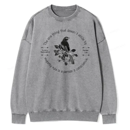 Pagewings To Kill a Mockingbird Unisex Washed Sweatshirt