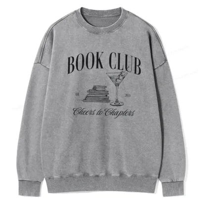 Pagewings Personalized Reading Club Unisex Washed Sweatshirt