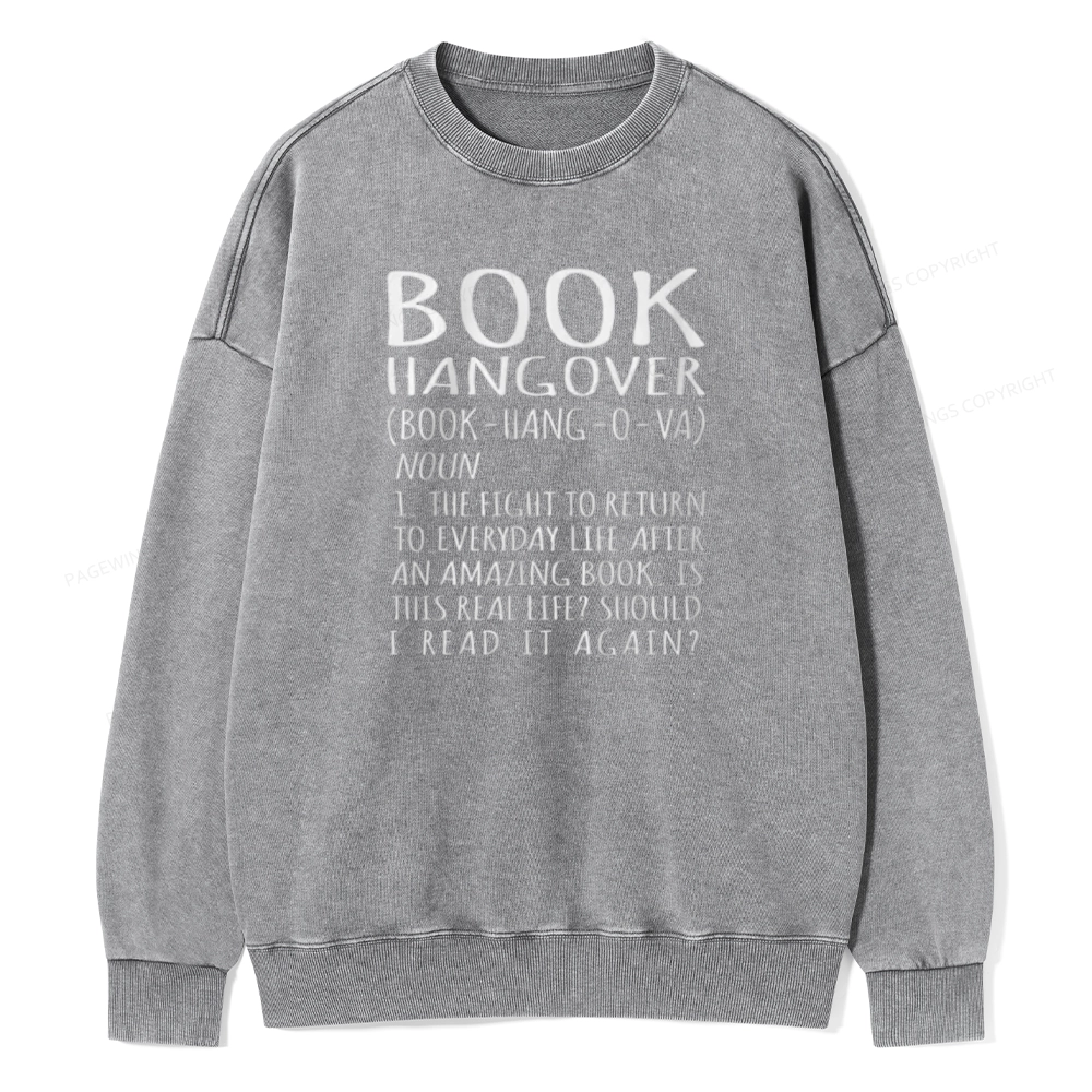 Pagewings Book Hangover Unisex Washed Sweatshirt