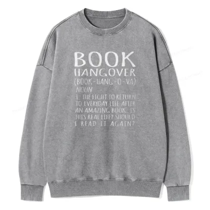 Pagewings Book Hangover Unisex Washed Sweatshirt