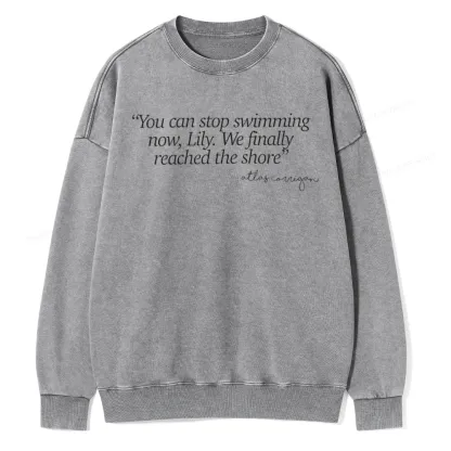 Pagewings It Ends With Us Unisex Washed Sweatshirt
