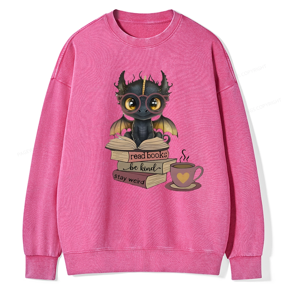 Pagewings Fourth Wing Dargon Unisex Washed Sweatshirt