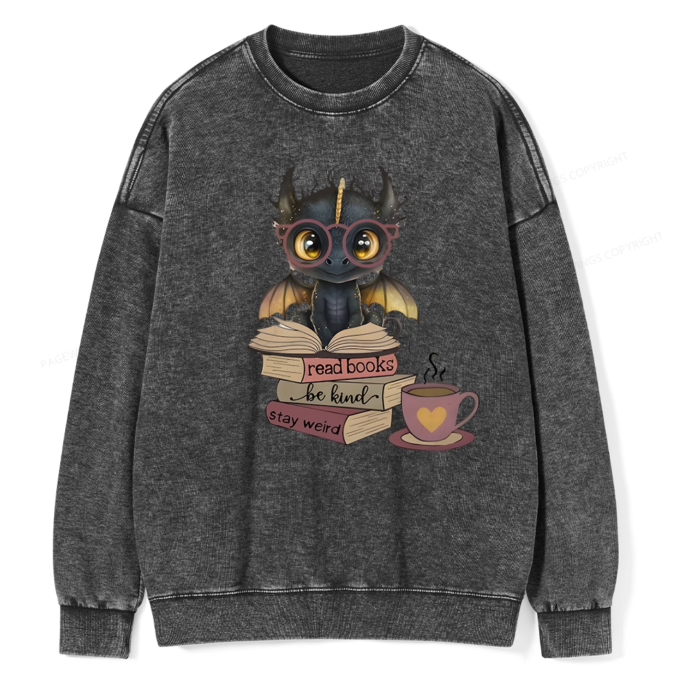 Pagewings Fourth Wing Dargon Unisex Washed Sweatshirt