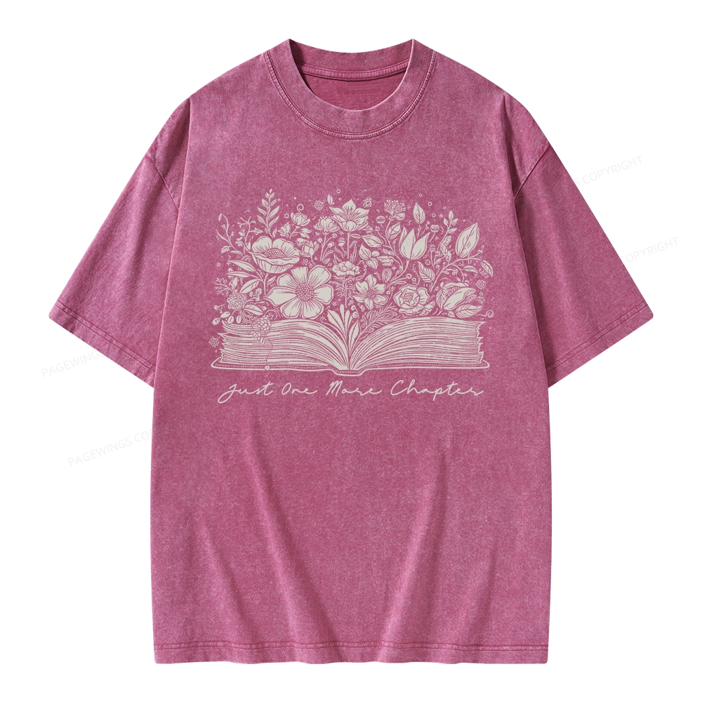 Pagewings Just One More Chapter Unisex Washed T-shirt