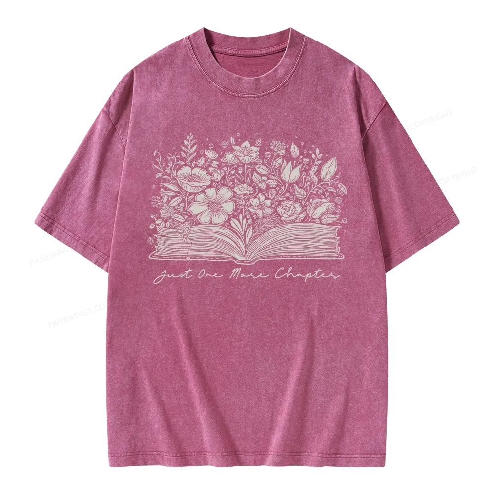 Pagewings Just One More Chapter Unisex Washed T-shirt