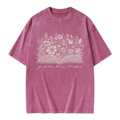 Pagewings Just One More Chapter Unisex Washed T-shirt