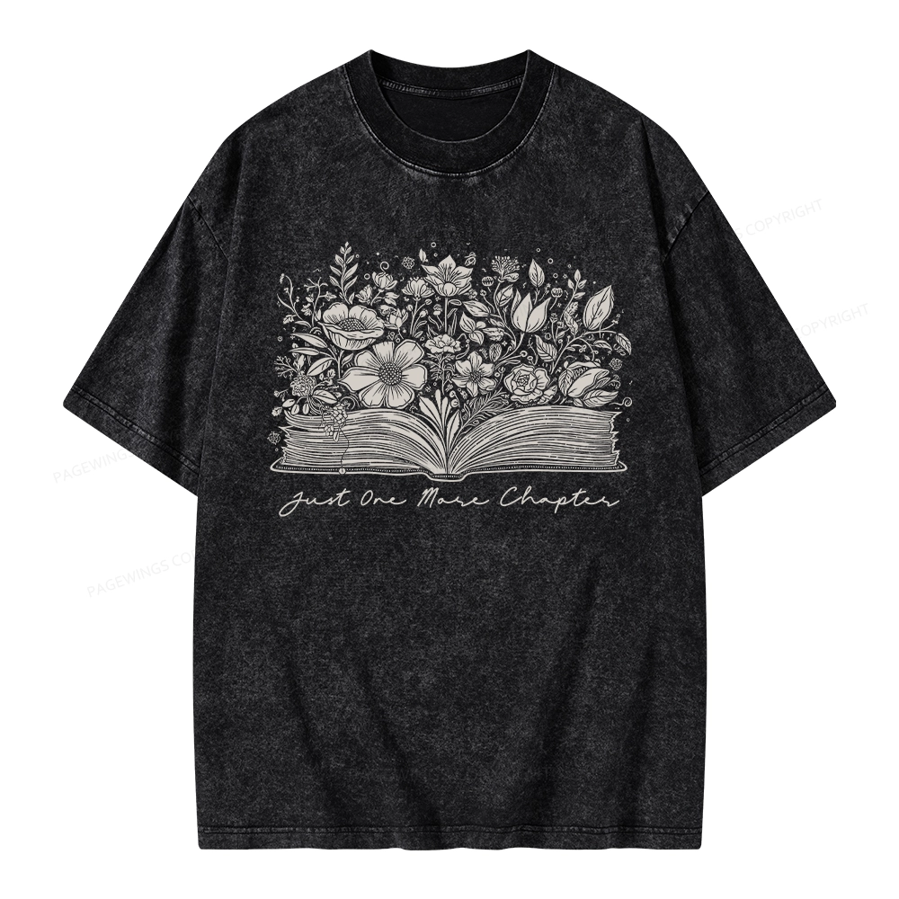 Pagewings Just One More Chapter Unisex Washed T-shirt