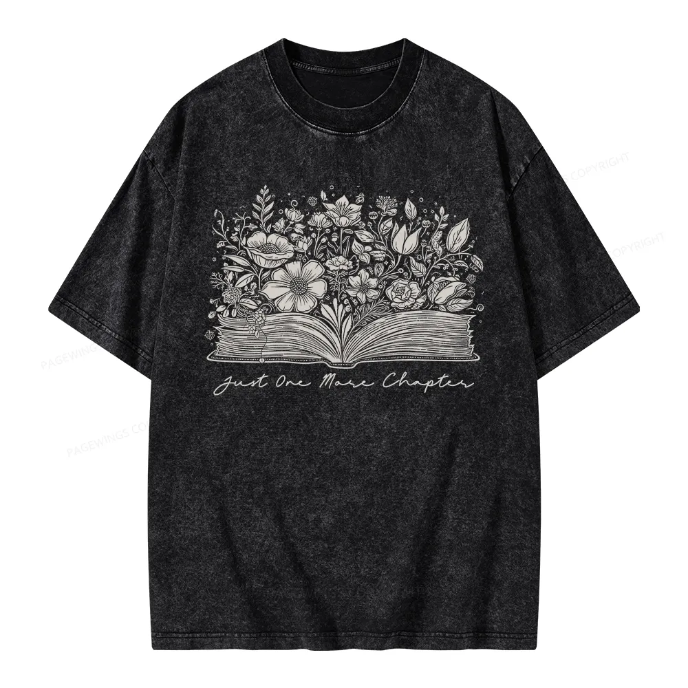 Pagewings Just One More Chapter Unisex Washed T-shirt