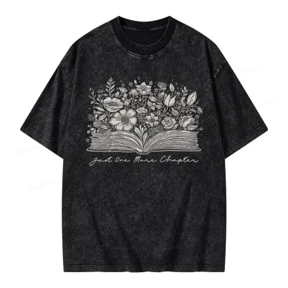 Pagewings Just One More Chapter Unisex Washed T-shirt