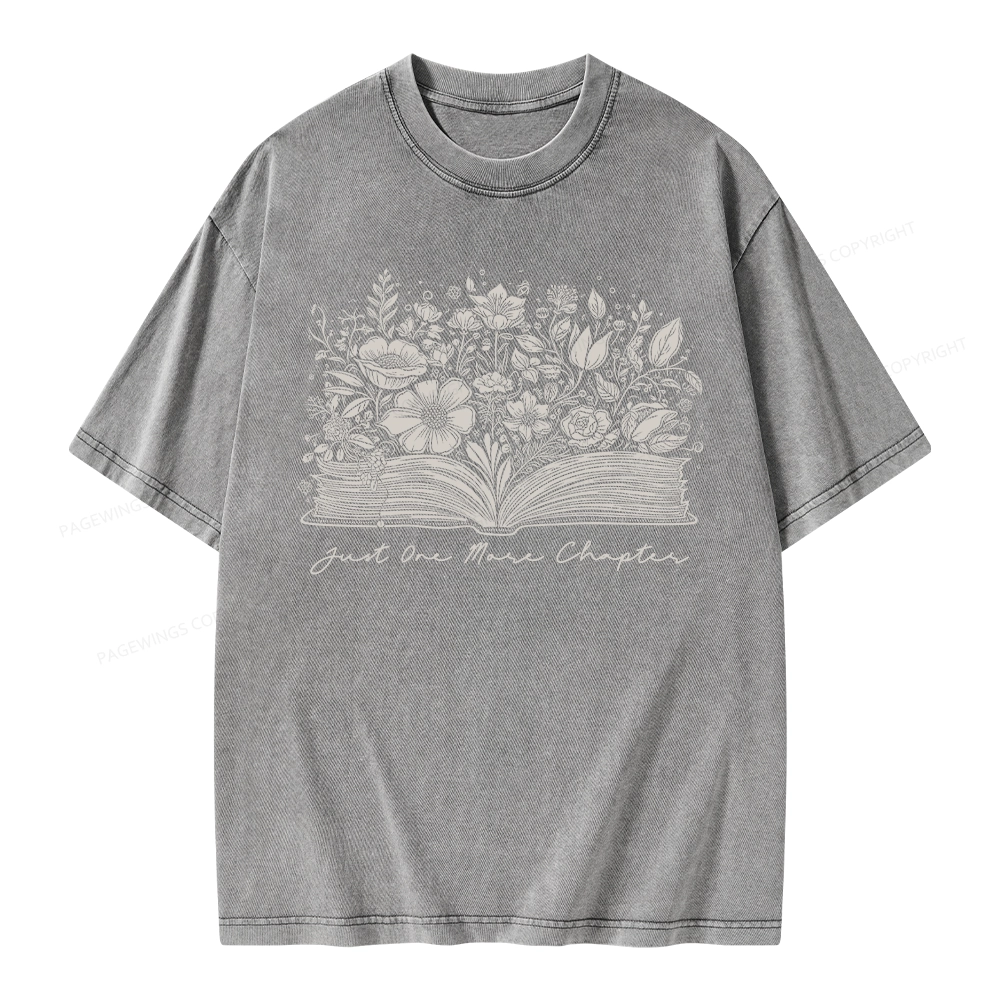 Pagewings Just One More Chapter Unisex Washed T-shirt