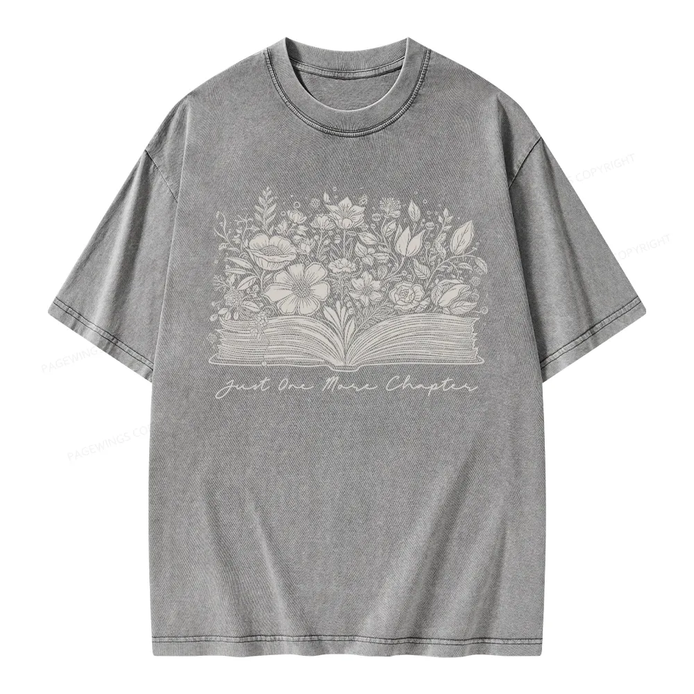 Pagewings Just One More Chapter Unisex Washed T-shirt