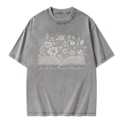 Pagewings Just One More Chapter Unisex Washed T-shirt