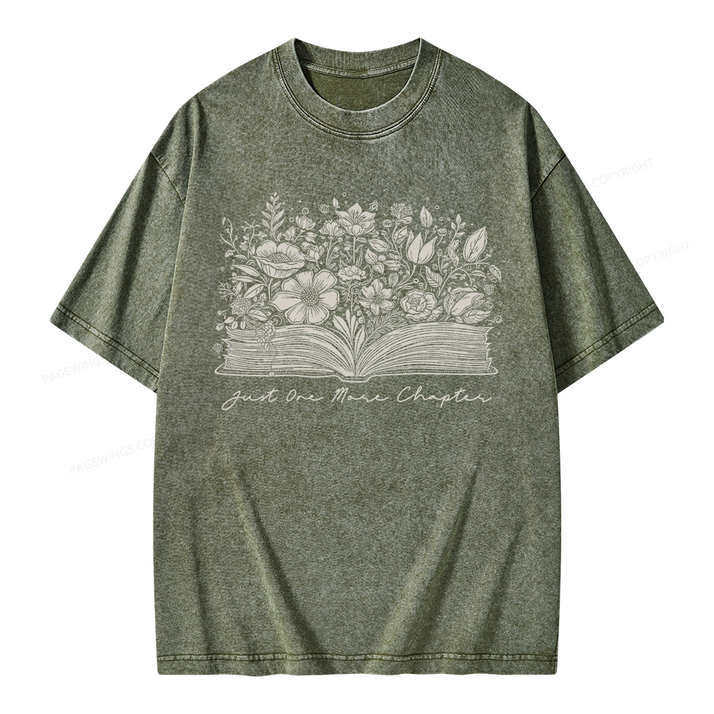 Pagewings Just One More Chapter Unisex Washed T-shirt