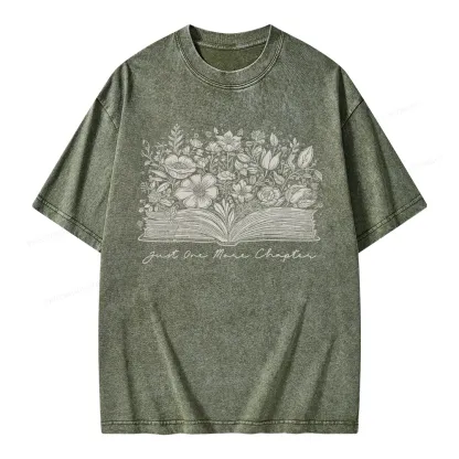 Pagewings Just One More Chapter Unisex Washed T-shirt