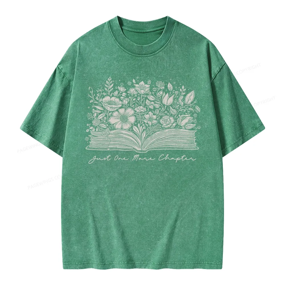 Pagewings Just One More Chapter Unisex Washed T-shirt
