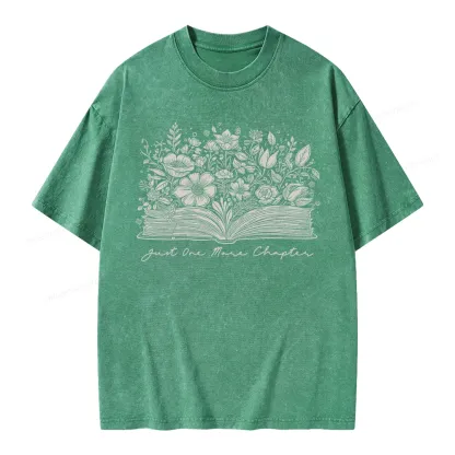 Pagewings Just One More Chapter Unisex Washed T-shirt
