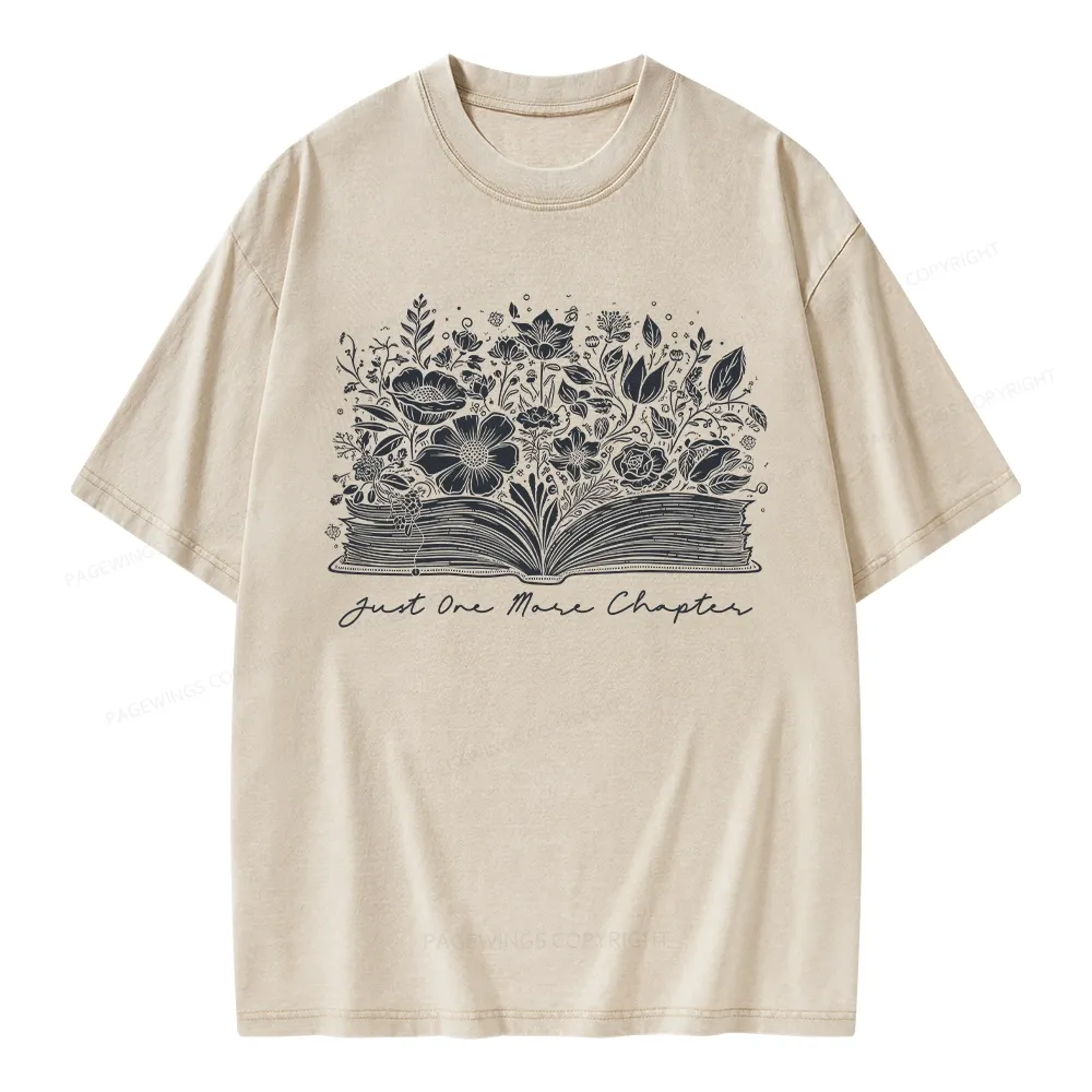 Pagewings Just One More Chapter Unisex Washed T-shirt
