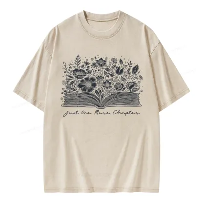 Pagewings Just One More Chapter Unisex Washed T-shirt