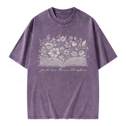 Pagewings Just One More Chapter Unisex Washed T-shirt