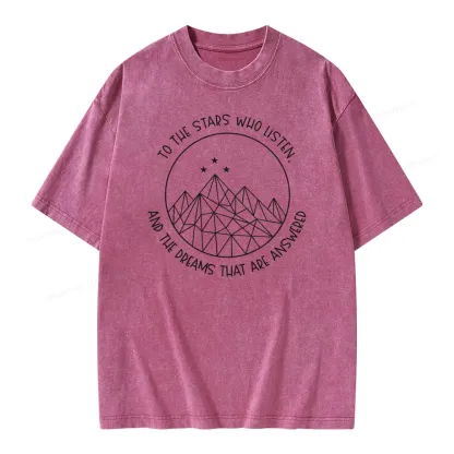 Pagewings To The Stars Who Listen Unisex Washed T-shirt