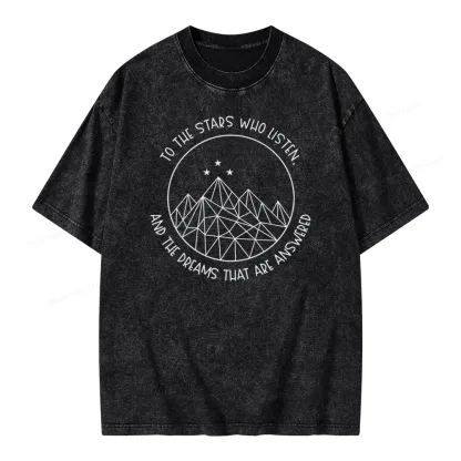 Pagewings To The Stars Who Listen Unisex Washed T-shirt