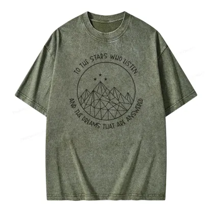 Pagewings To The Stars Who Listen Unisex Washed T-shirt