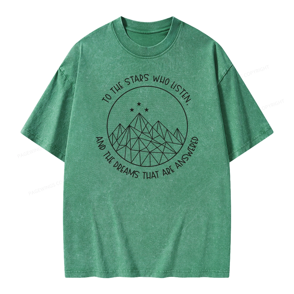 Pagewings To The Stars Who Listen Unisex Washed T-shirt
