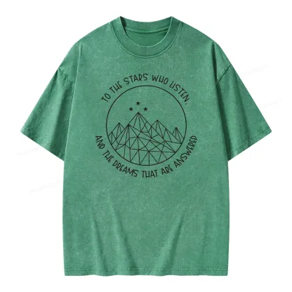 Pagewings To The Stars Who Listen Unisex Washed T-shirt