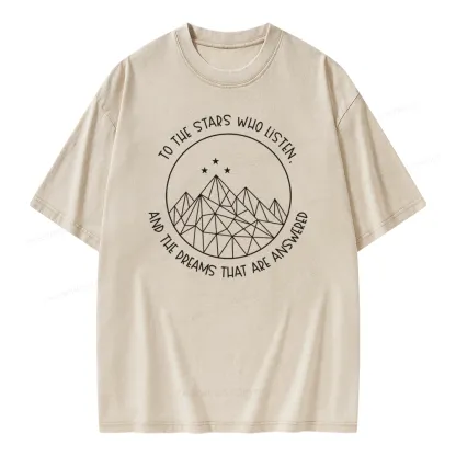 Pagewings To The Stars Who Listen Unisex Washed T-shirt