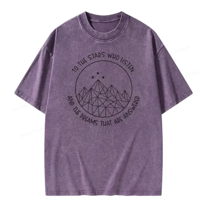 Pagewings To The Stars Who Listen Unisex Washed T-shirt