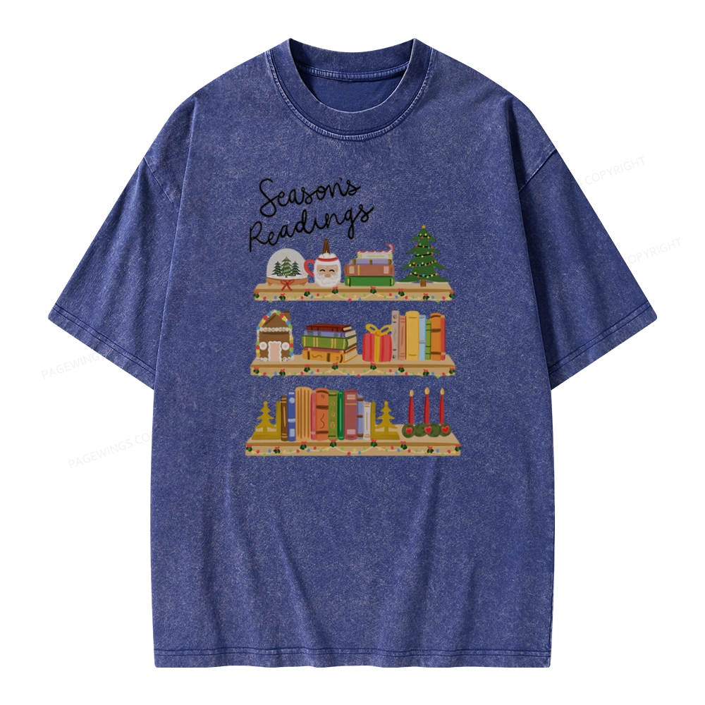 Pagewings Season's Readings Unisex Washed T-shirt