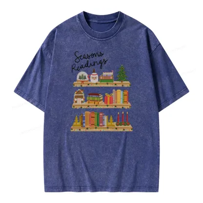 Pagewings Season's Readings Unisex Washed T-shirt
