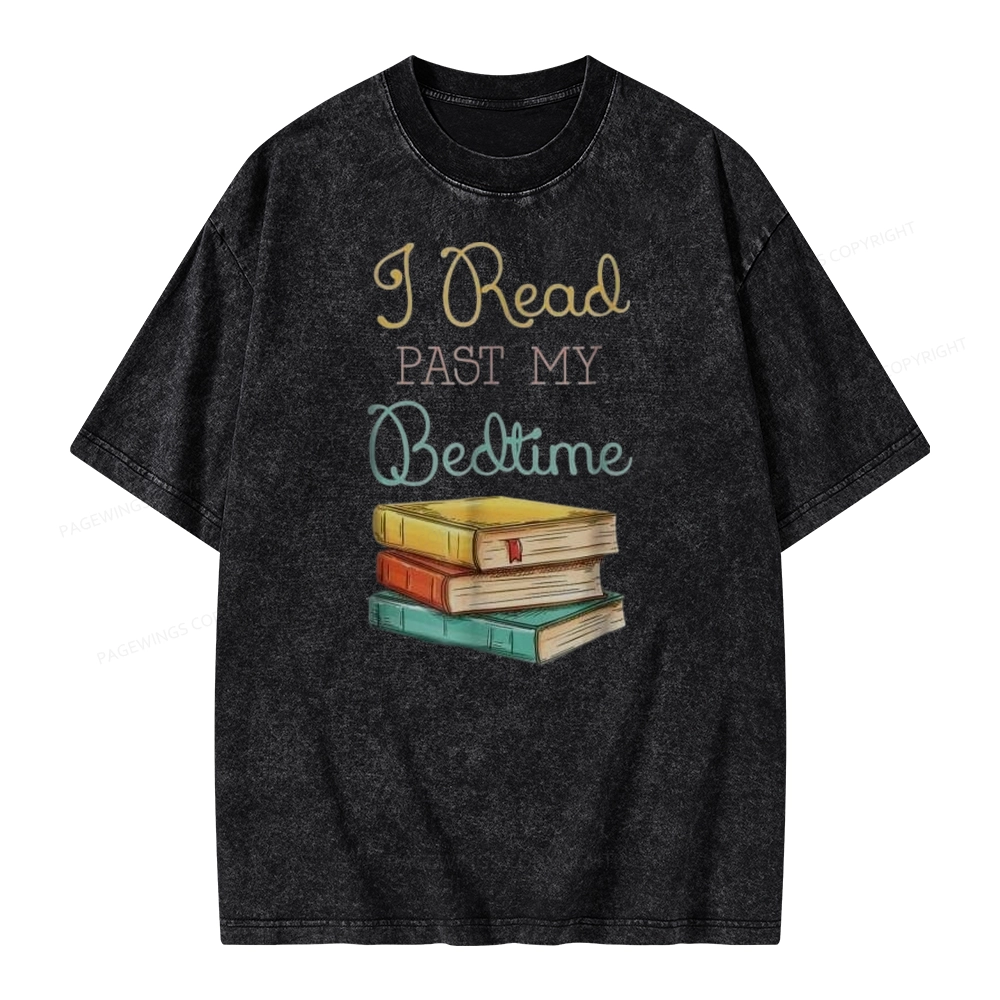 Pagewings Read Past My Bedime Unisex Washed T-shirt